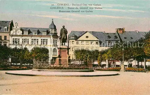 AK / Ansichtskarte Koblenz Rhein Denkmal General von Goeben Kat. Koblenz