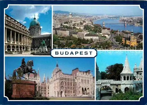 AK / Ansichtskarte Budapest Panorama Blick ueber die Donau Fischerbastei Palast Parlamentsgebaeude Denkmal Kat. Budapest