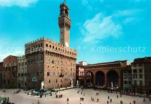 AK / Ansichtskarte Firenze Toscana Piazza della Signoria Palazzo Vecchio Monumento Kat. Firenze