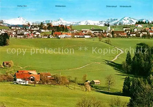 AK / Ansichtskarte Scheidegg Allgaeu Panorama Kurort Alpen Kat. Scheidegg