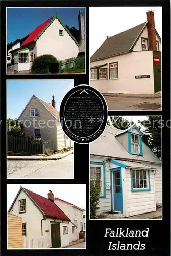 AK / Ansichtskarte Stanley Falklandinseln Pensioners Cottages Pioneer Row and Drury Street