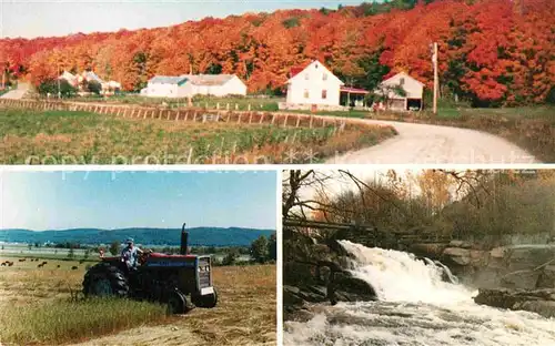 AK / Ansichtskarte Saint Alban Quebec Paysage automne Activites agricoles chutes de La Noire