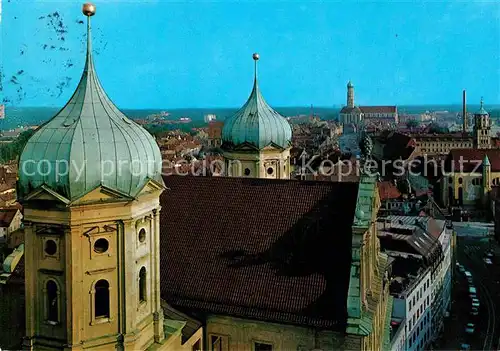 AK / Ansichtskarte Augsburg Blick vom Perlachturm auf Rathaus und St. Ulrich Kat. Augsburg