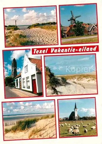 AK / Ansichtskarte Texel Vakantie Eiland Muehle Schafe Strand Kat. Niederlande