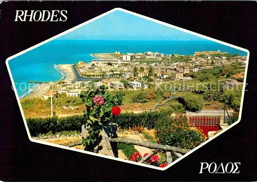 AK / Ansichtskarte Rhodos Rhodes aegaeis Panorama mit Strand Kat. 