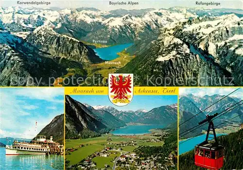 AK / Ansichtskarte Maurach Achensee Fliegeraufnahme Seilbahn 