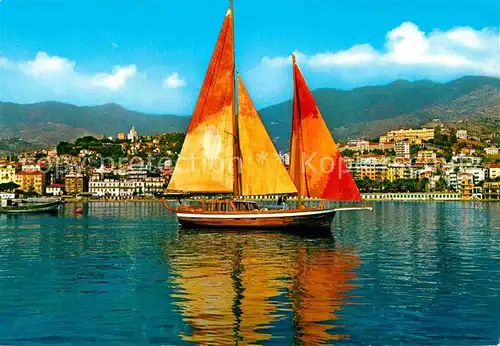 AK / Ansichtskarte Sanremo Quay Segelboot Kat. 