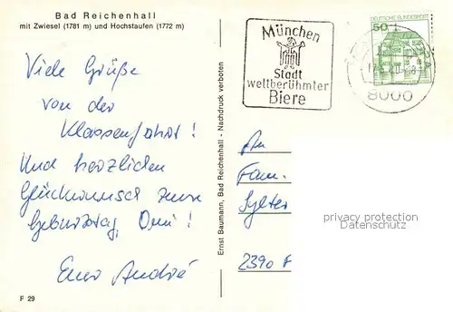 AK / Ansichtskarte Bad Reichenhall mit Zwiesel und Hochstaufen Kat. Bad Reichenhall