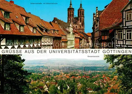 AK / Ansichtskarte Goettingen Niedersachsen Universitaeststadt Johannisstrasse mit Kirche Kat. Goettingen