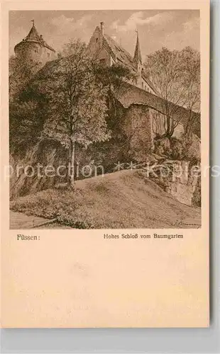 AK / Ansichtskarte Fuessen Allgaeu Hohes Schloss Kuenstlerkarte Neumann Kat. Fuessen