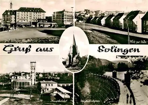 AK / Ansichtskarte Solingen Graf Wilhelm Platz Hauptbahnhof Talsperre Kat. Solingen