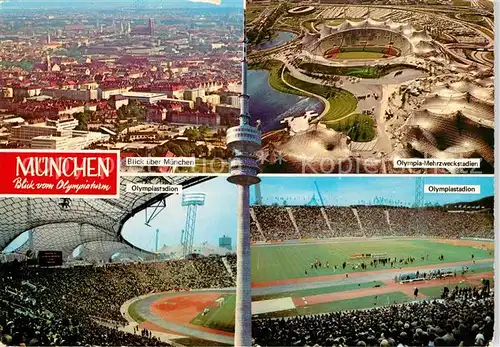 AK / Ansichtskarte Muenchen Olympia Stadion Fliegeraufnahme  Kat. Muenchen