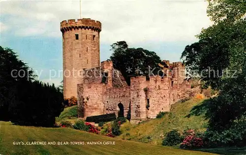 AK / Ansichtskarte Warwick Castle Guys Carence and Bear Towers Kat. Grossbritannien