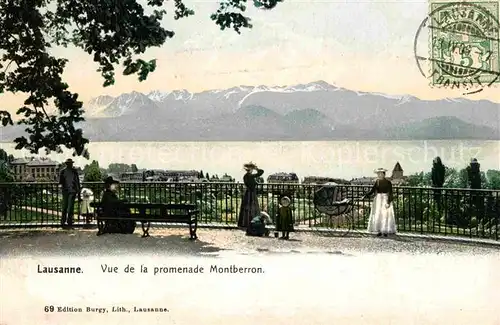 AK / Ansichtskarte Lausanne VD Vue de la promenade Montberron Kat. Lausanne