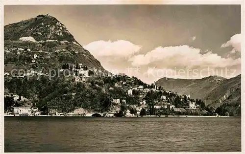 AK / Ansichtskarte Lugano TI mit Lago Monte Bre con Castagnola Kat. Lugano