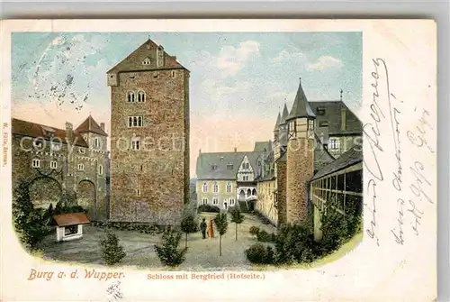 AK / Ansichtskarte Burg Wupper Schloss Bergfried Hofseite Kat. Solingen