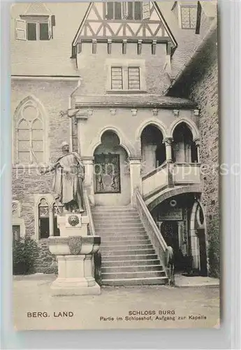 AK / Ansichtskarte Burg Wupper Partie im Schlosshof Aufgang zur Kapelle Kat. Solingen