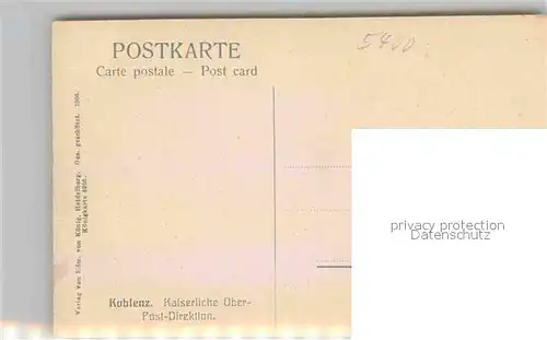 AK / Ansichtskarte Koblenz Rhein Kaiserliche Oberpost Direktion Kat. Koblenz