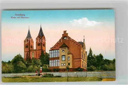 AK / Ansichtskarte Arenberg Koblenz Kirche mit Pfarrhaus Kat. Koblenz