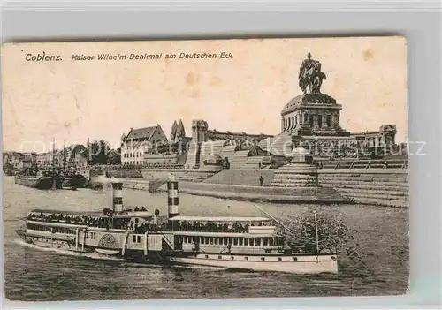 AK / Ansichtskarte Koblenz Rhein Kaiser Wilhelm Denkmal Deutsches Eck Kat. Koblenz