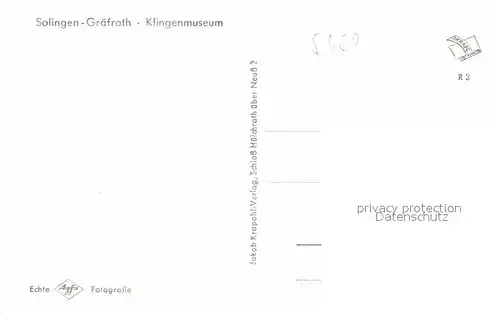 AK / Ansichtskarte Graefrath Klingenmuseum Kat. Solingen