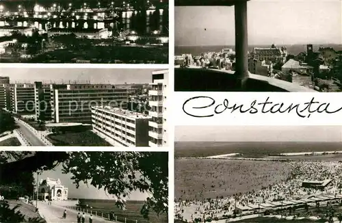 AK / Ansichtskarte Constanta Teilansichten Hochhaeuser Strand Casino Uferpromenade Kat. Constanta
