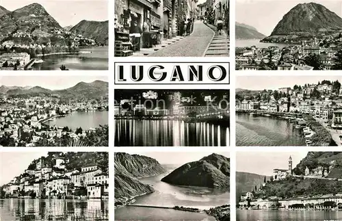 AK / Ansichtskarte Lugano TI Fliegeraufnahme Seepartien Kat. Lugano