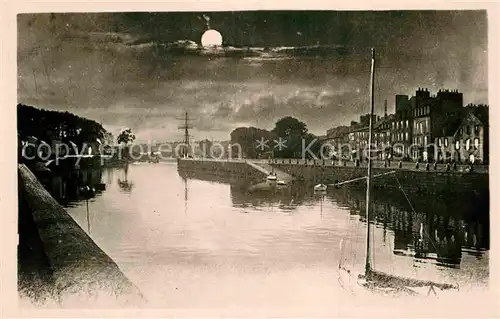 AK / Ansichtskarte Landerneau Port au clair de lune Kat. Landerneau