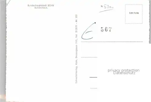 AK / Ansichtskarte Bonn Rhein Fliegeraufnahme mit Bundeshaus Kat. Bonn
