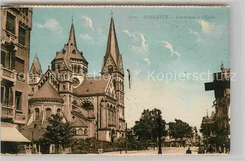 AK / Ansichtskarte Koblenz Rhein Kirche  Lehrstrasse Kat. Koblenz