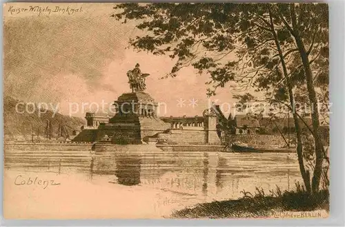 AK / Ansichtskarte Koblenz Rhein Kaiser Wilhelm Denkmal Kat. Koblenz