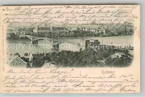 AK / Ansichtskarte Koblenz Rhein Schiffsbruecke  Kat. Koblenz