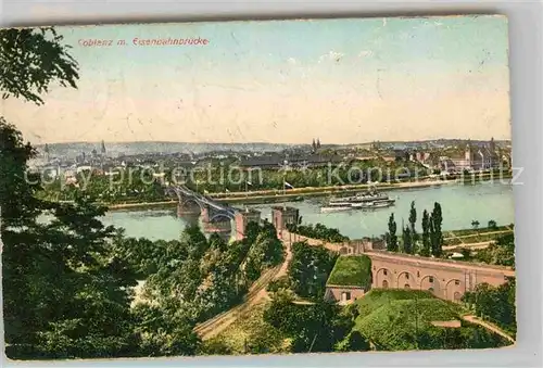 AK / Ansichtskarte Koblenz Rhein Eisenbahnbruecke Kat. Koblenz