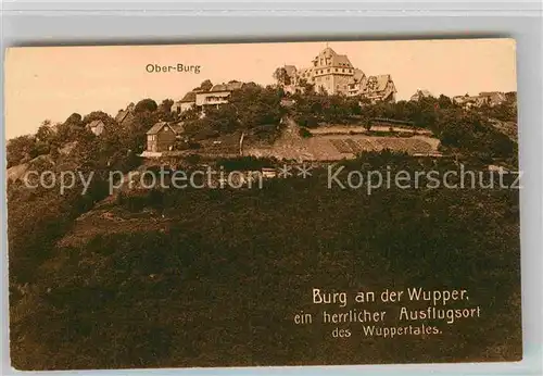 AK / Ansichtskarte Burg Wupper Ober Burg Schloss Kat. Solingen