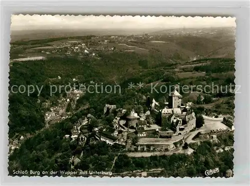 AK / Ansichtskarte Burg Wupper Fliegeraufnahme Burg Kat. Solingen