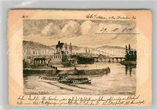 AK / Ansichtskarte Koblenz Rhein Deutsches Eck Kat. Koblenz