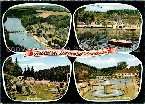 AK / Ansichtskarte Leichlingen Rheinland Strandbad Massagebrunnen Campingplatz  Kat. Leichlingen (Rheinland)