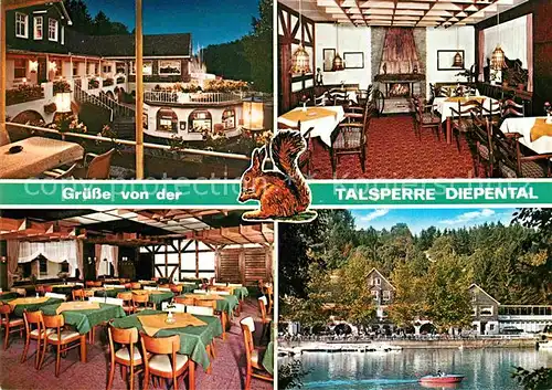 AK / Ansichtskarte Leichlingen Rheinland Cafe Restaurant am See Talsperre Diepental Kat. Leichlingen (Rheinland)