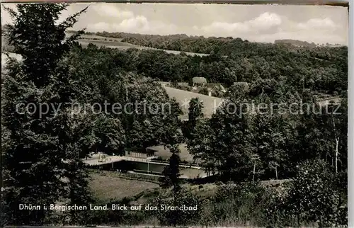 AK / Ansichtskarte Dhuenn Wermelskirchen Strandbad Kat. Wermelskirchen