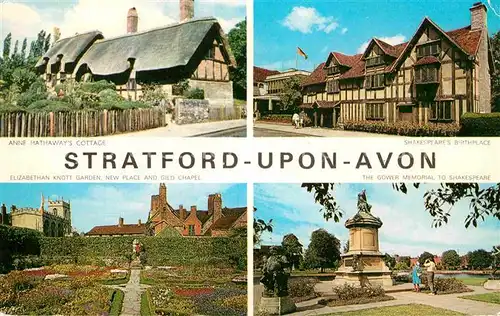 AK / Ansichtskarte Stratford Upon Avon Shakespears Birthplace Anne Hathaways Cottage Kat. Grossbritannien