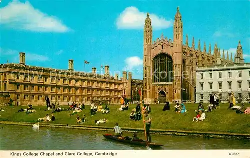 AK / Ansichtskarte Cambridge Cambridgeshire Kings College Clare College