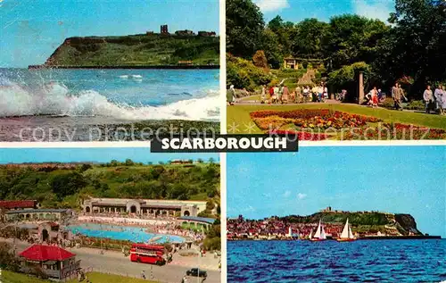 AK / Ansichtskarte Scarborough UK Freibad Parkanlage