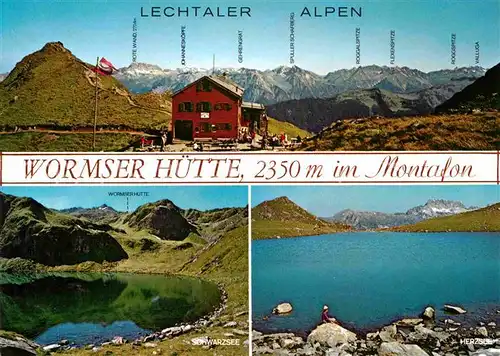 AK / Ansichtskarte Ferwall Wormser Huette Schwarzsee Herzsee Kat. Oesterreich