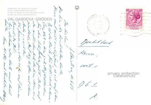 AK / Ansichtskarte Groeden Tirol Fis Abfahrt 1970 Kat. Italien