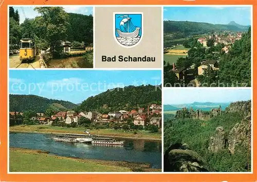 AK / Ansichtskarte Bad Schandau Kirnitzschtalbahn Teilansicht Schrammsteine Kat. Bad Schandau
