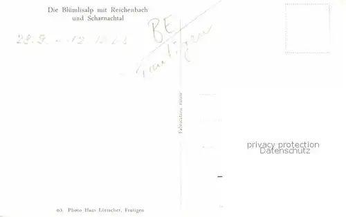 AK / Ansichtskarte Bluemlisalp BE mit Reichenbach und Scharnachtal Berner Alpen Kat. Kandersteg