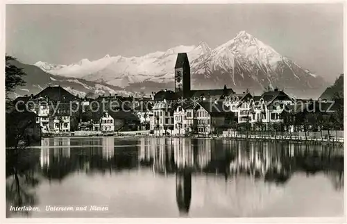 AK / Ansichtskarte Interlaken BE Unterseen und Niesen Kat. Interlaken