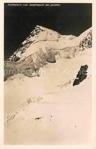 AK / Ansichtskarte Jungfraujoch Blick zum Rotthalhorn Berner Alpen Kat. Jungfrau