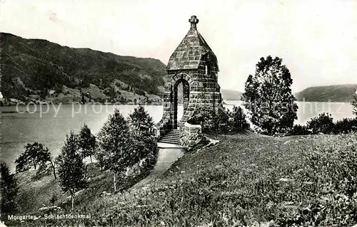 AK / Ansichtskarte Morgarten Schlachtdenkmal am aegerisee Kat. Morgarten