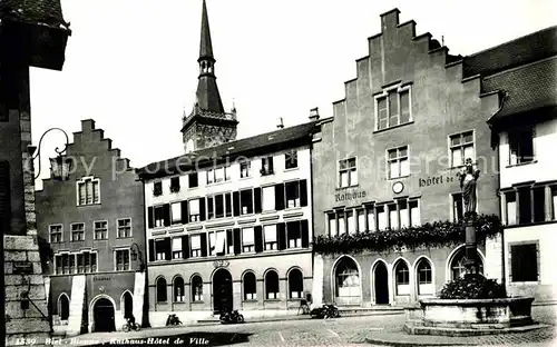 AK / Ansichtskarte Biel Bienne Rathaus Hotel de Ville Kat. Biel